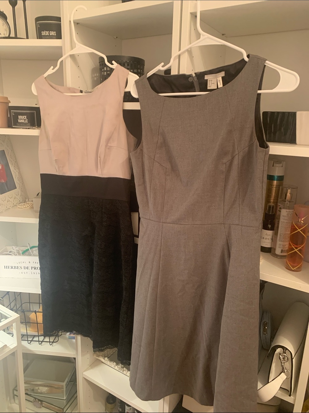 H&M Gray Sleeveless Sheath Dress